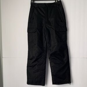 Arctic Quest Kids Black Ski-Snowboard Elastic Waist Back Side Pants Size M/12-14